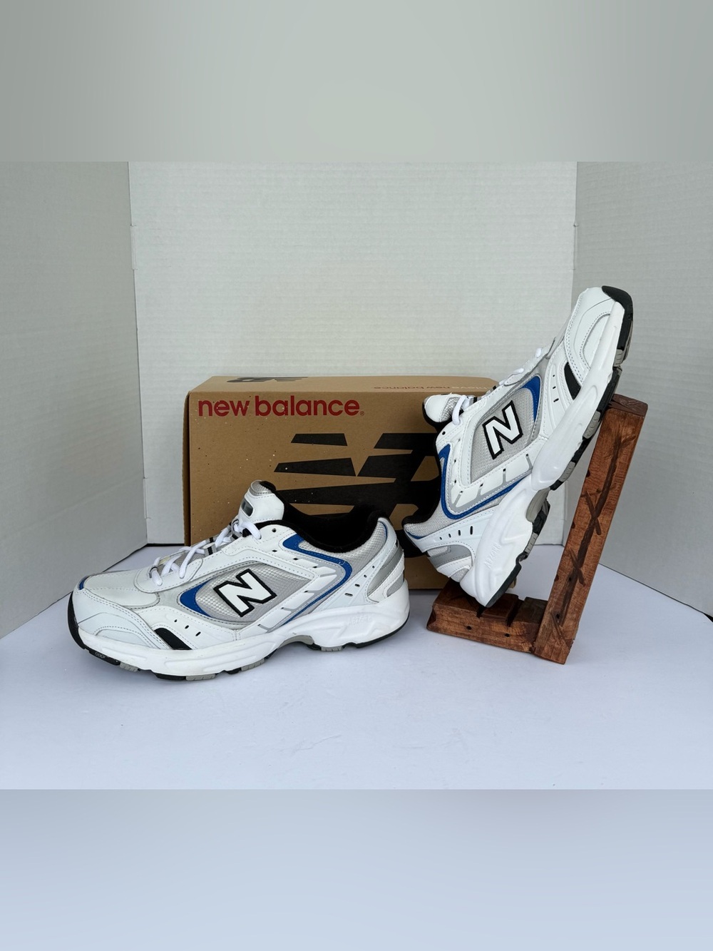 NEW BALANCE MX452WR WHITE LEATHER ATHLETIC SNEAKERS MENS 9(4E) SHOES New
